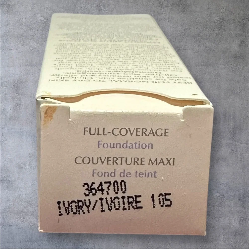 Mary Kay Full-Coverage‎ Foundation Ivory 105 364700 1oz New Box Gray Cap Disc.